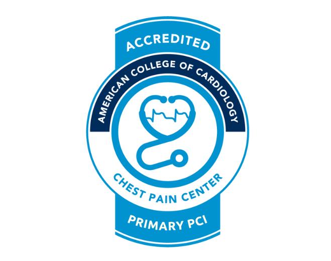 ACC accreditation badge for chest pain center