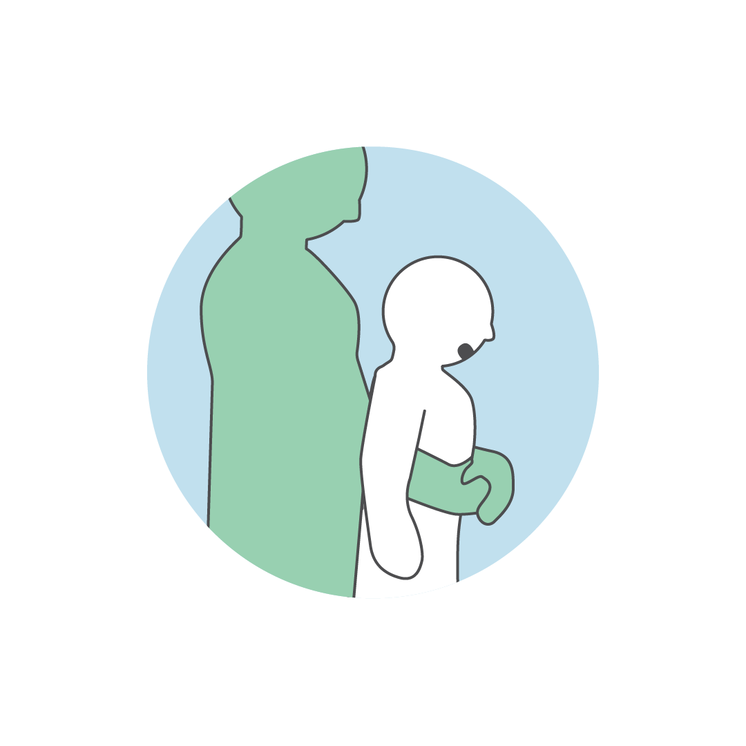 Ilustración de cuidado entre madre e hijo