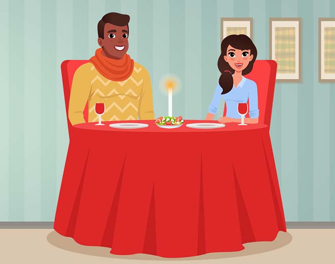 Personas compartiendo una comida saludable