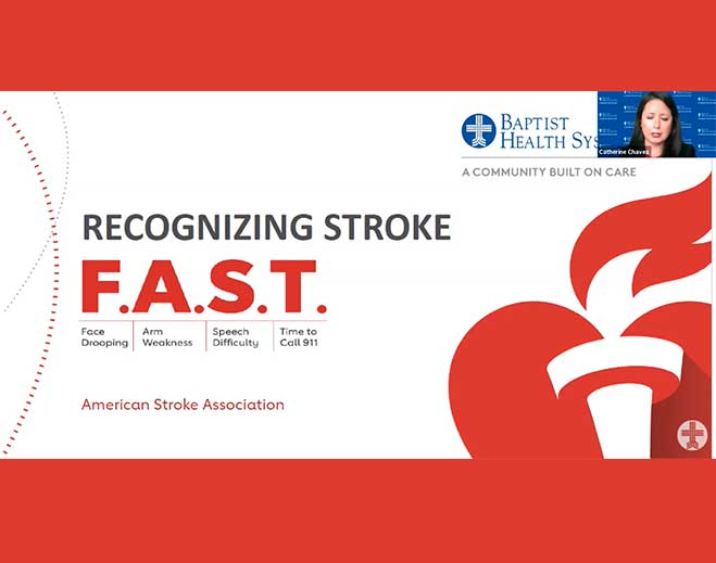 Ilustración FAST para reconocimiento de accidente cerebrovascular