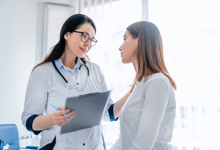 Doctor discussing care plan with patient